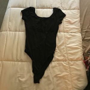 Black t-shirt body suit